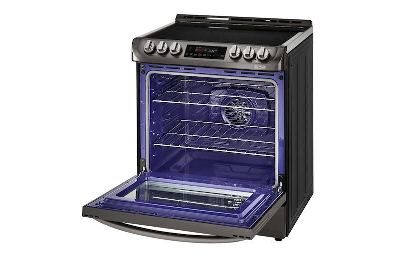 LG 6.3 cu.ft. Black Stainless Steel Series Electric Slide In Range with ProBakeConvection™ , LSE5613BD