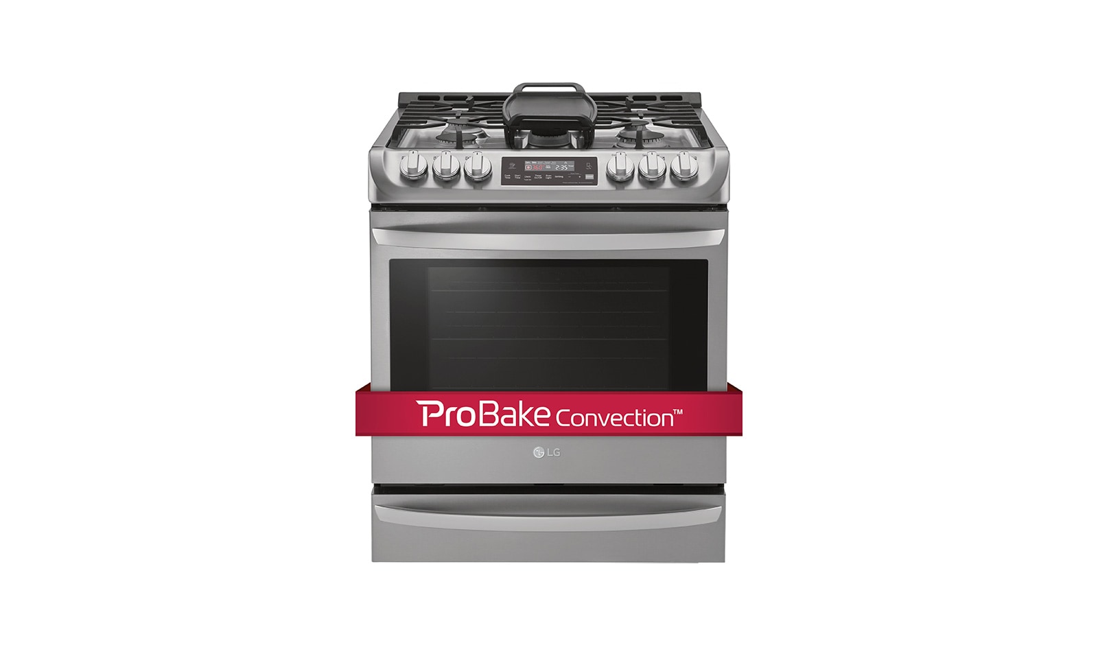 Front view of 6.3 cu. ft. Gas Slide In Range With  ProBakeConvection™ and EasyClean® LSG5513ST