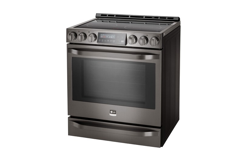 LG STUDIO- 6.3 Cu.Ft Capacity Slide-In Electric Range with ProBake Convection™, LSSE3026BD
