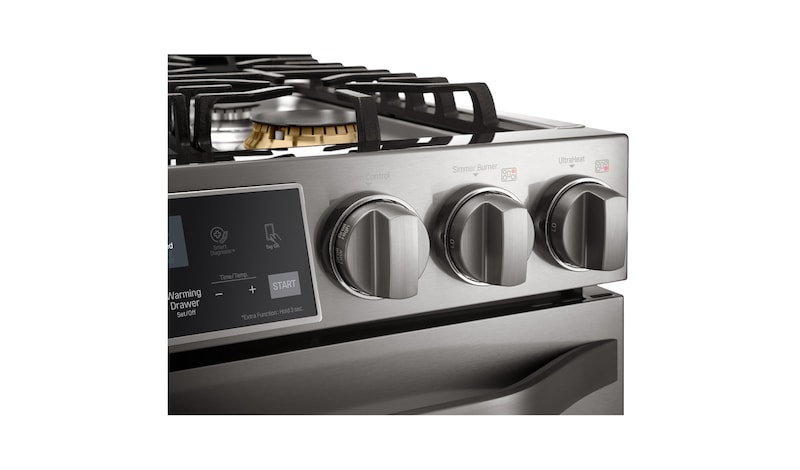 LG STUDIO 6.3 Gas Single Oven Slide-In-range with ProBakeConvection™, LSSG3019BD