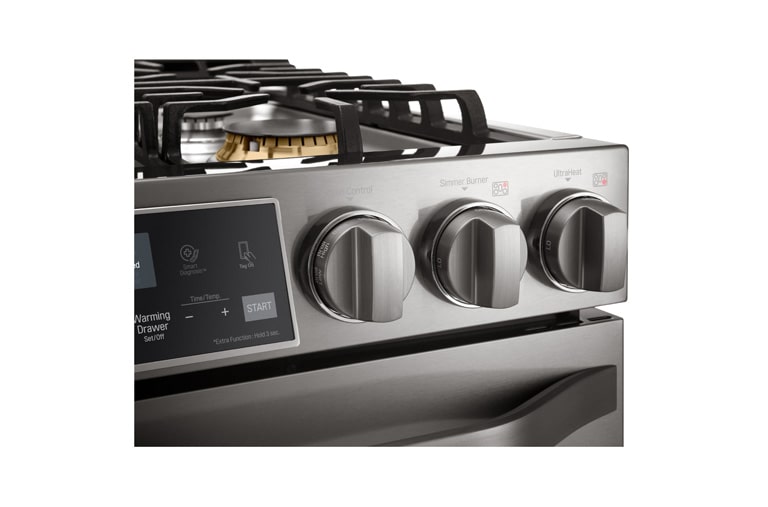 LG STUDIO 6.3 Gas Single Oven Slide-In-range with ProBakeConvection™, LSSG3019BD