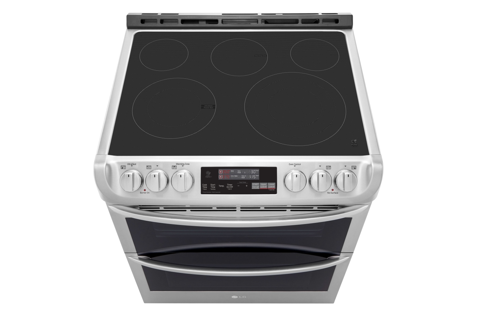 LG 7.3 cu. ft. Smart wi-fi Enabled Electric Double Oven Slide-In Range with ProBake Convection® and EasyClean®, LTE4815ST