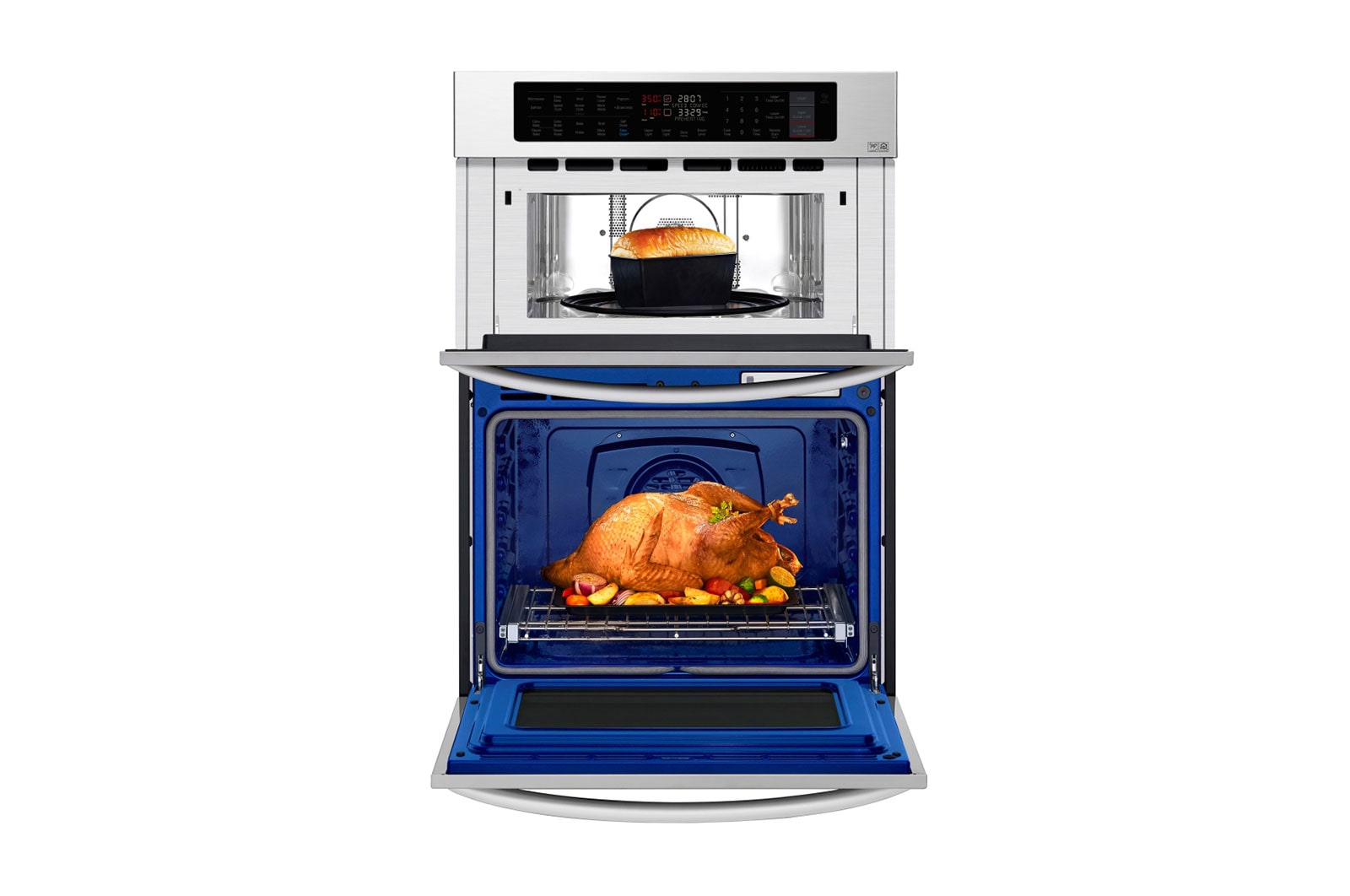 LG 1.7/4.7 cu. ft. Smart wi-fi Enabled Combination Double Wall Oven, LWC3063ST