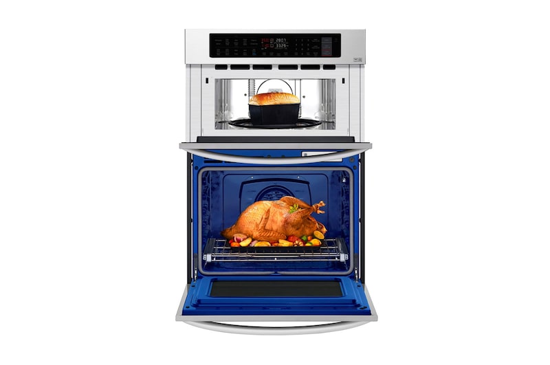 LG 1.7/4.7 cu. ft. Smart wi-fi Enabled Combination Double Wall Oven, LWC3063ST
