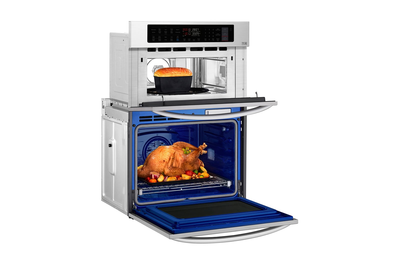 LG 1.7/4.7 cu. ft. Smart wi-fi Enabled Combination Double Wall Oven, LWC3063ST