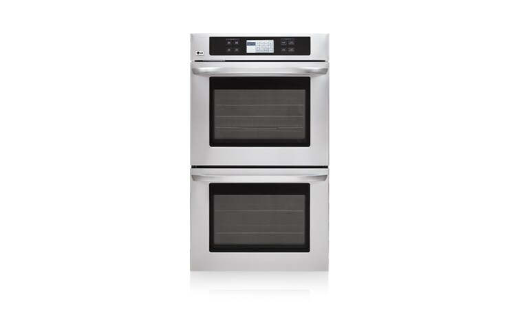 Front view of Double Wall Oven with two 4.7 cu.ft. ovens LWD3081ST