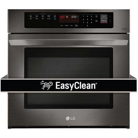 Lg black stainless wall oven deals