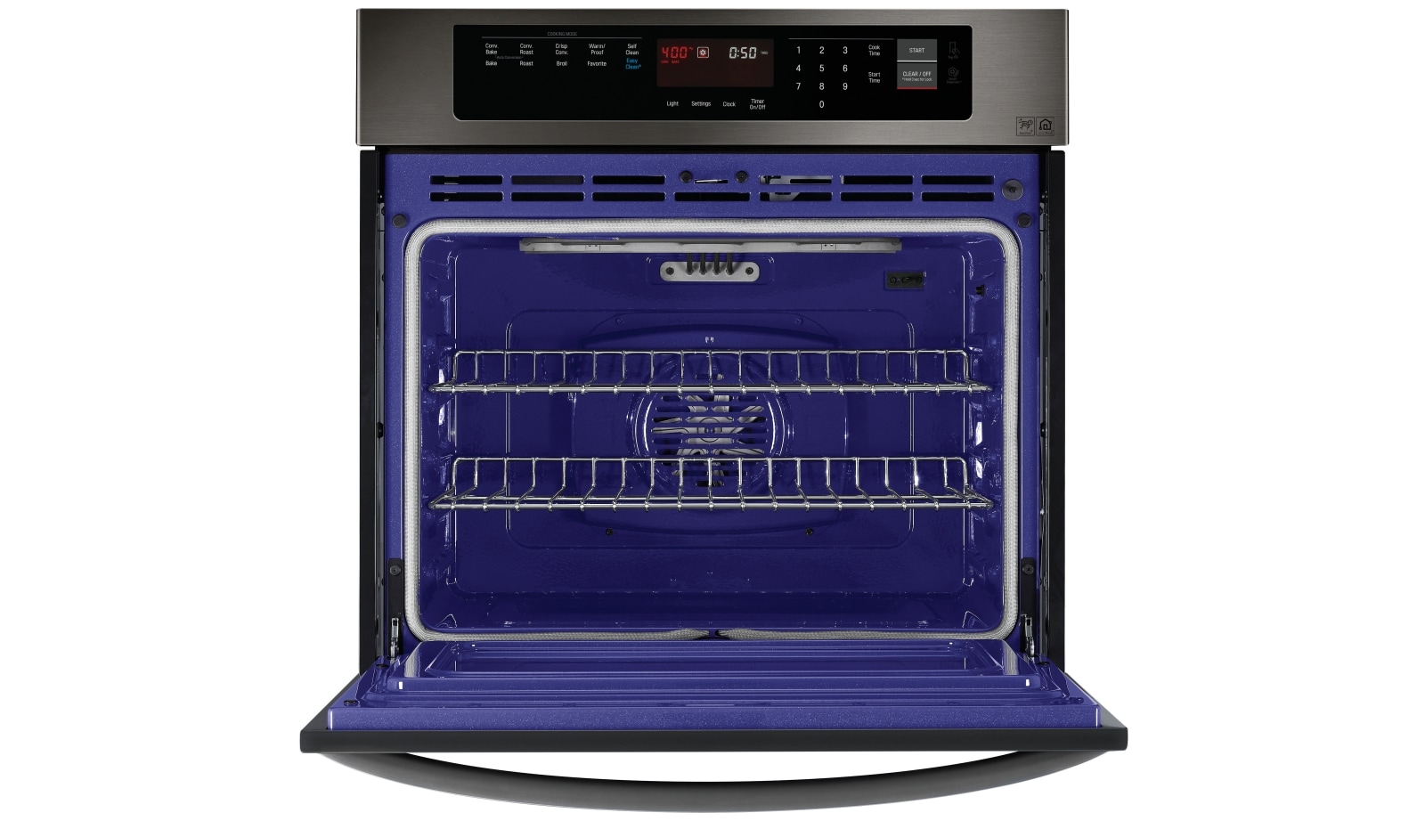 LG 4.7 cu.ft. Black Stainless Steel Series Single Wall Oven with EasyClean®, LWS3063BD