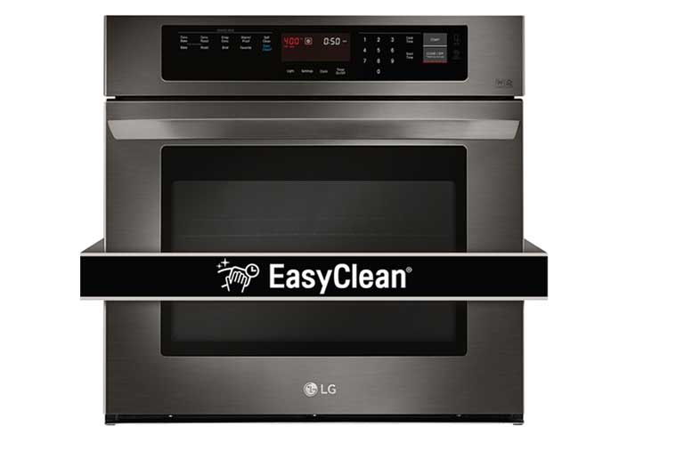 Front view of 4.7 cu.ft. Black Stainless Steel Series Single Wall Oven with EasyClean® LWS3063BD