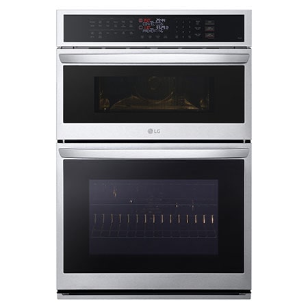 LG 1.7/4.7 cu. ft. Combination Wall Oven | Fan Convection, Air Fry, Self Clean, EasyClean & Smart, Stainless