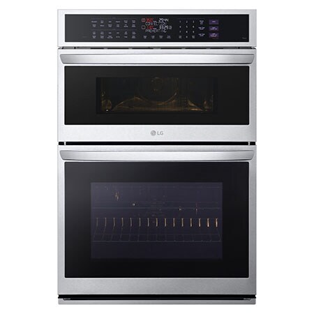 LG 1.7/4.7 cu. ft. Combination Wall Oven | True Convection, Steam Sous-Vide, Air Fry, Self Clean, EasyClean & Smart, Stainless