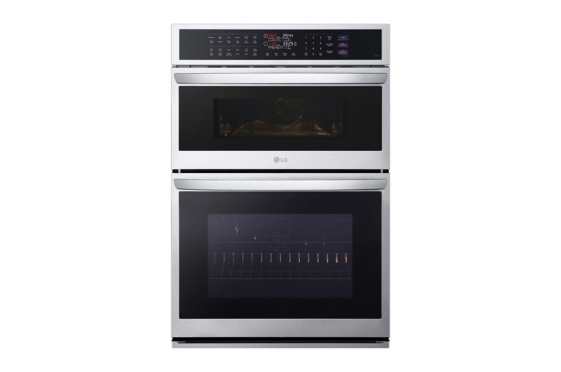 LG 1.7/4.7 cu. ft. Smart Combination Wall Oven with InstaView®, True Convection, Air Fry, and Steam Sous Vide, WCEP6427F