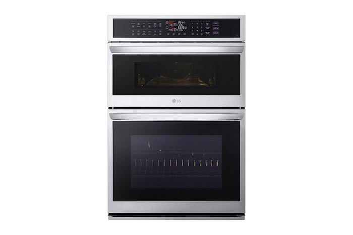 LG 1.7/4.7 cu ft. Combination Wall Oven | True Convection, Steam Sous-Vide, Air Fry, Self Clean, EasyClean® & Smart, Stainless, WCEP6427F