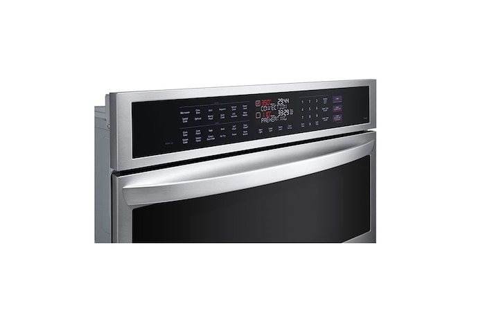 LG 1.7/4.7 cu ft. Combination Wall Oven | True Convection, Steam Sous-Vide, Air Fry, Self Clean, EasyClean® & Smart, Stainless, WCEP6427F