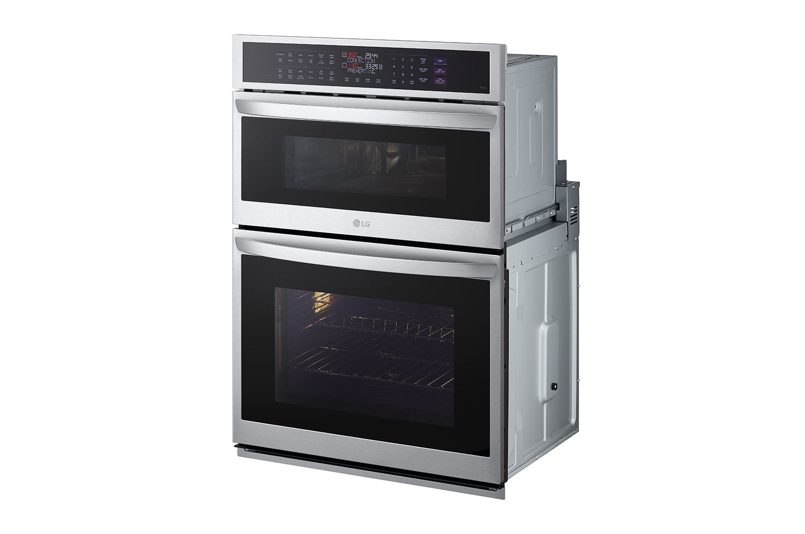 LG 1.7/4.7 cu. ft. Smart Combination Wall Oven with InstaView®, True Convection, Air Fry, and Steam Sous Vide, WCEP6427F
