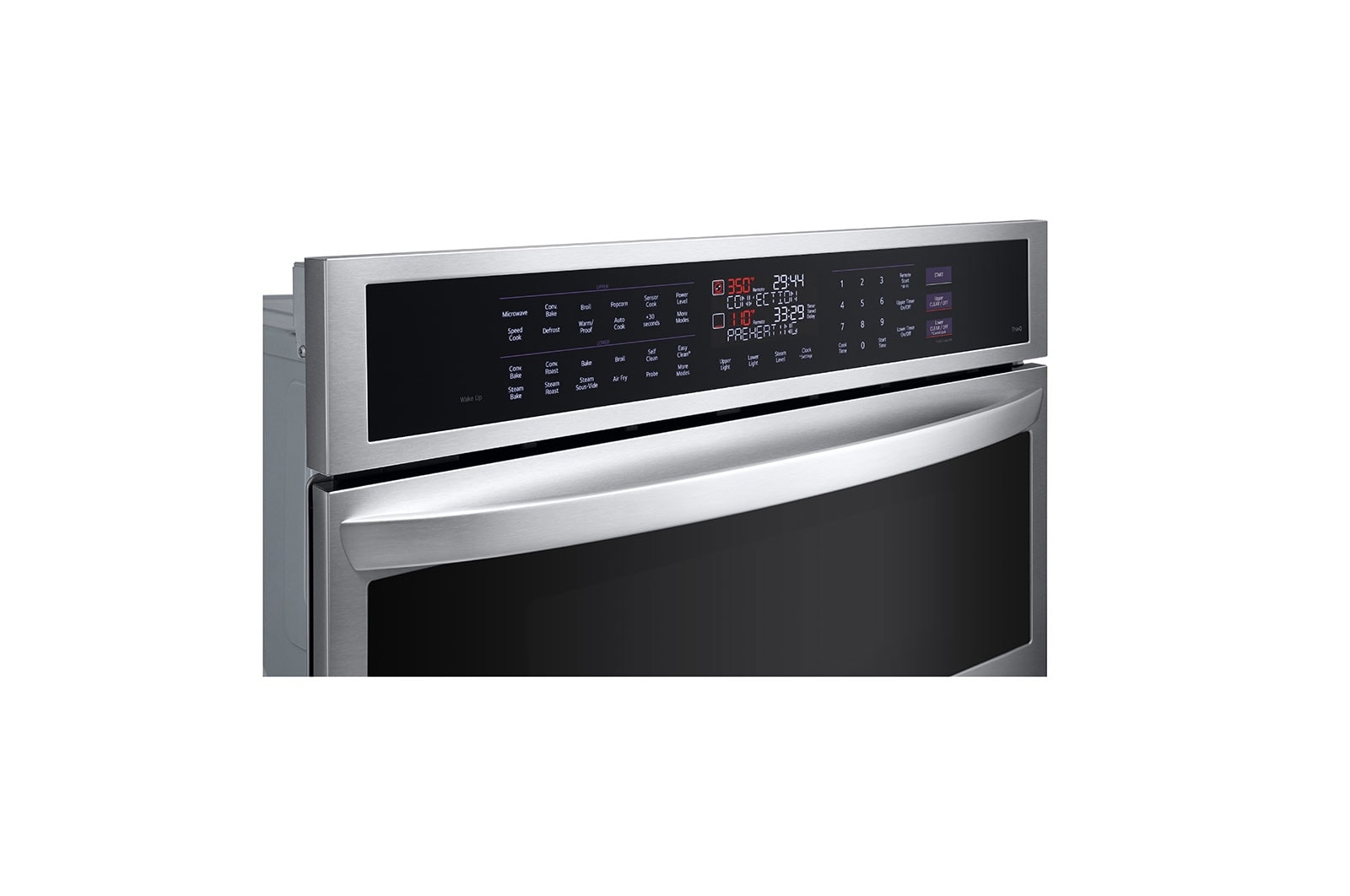 LG 1.7/4.7 cu. ft. Smart Combination Wall Oven with InstaView®, True Convection, Air Fry, and Steam Sous Vide, WCEP6427F