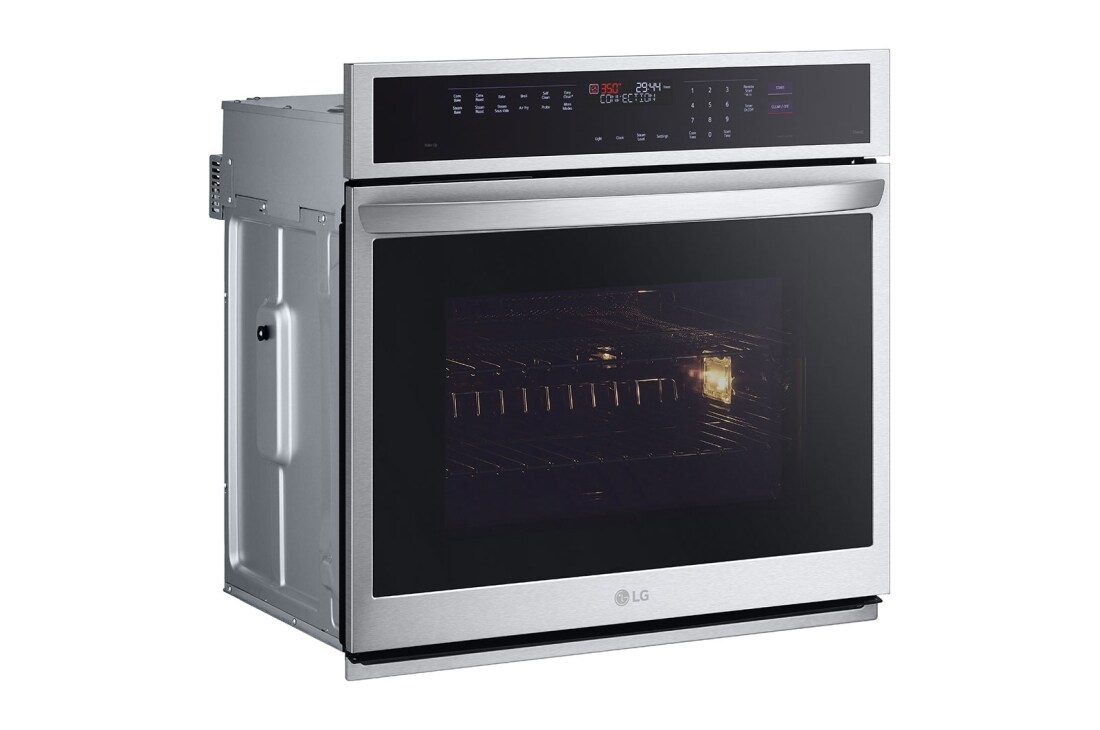 LG  4.7 cu ft. Single Wall Oven | True Convection, Steam Sous-Vide, Air Fry, InstaView®, SelfClean, EasyClean® & Smart, Stainless, WSEP4727F