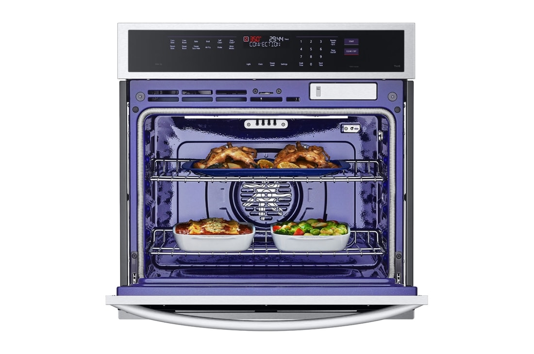 LG  4.7 cu ft. Single Wall Oven | True Convection, Steam Sous-Vide, Air Fry, InstaView®, SelfClean, EasyClean® & Smart, Stainless, WSEP4727F