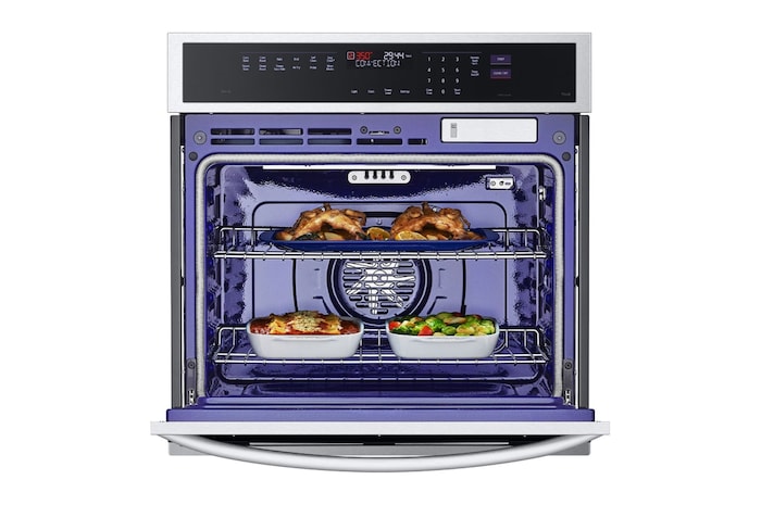 LG  4.7 cu ft. Single Wall Oven | True Convection, Steam Sous-Vide, Air Fry, InstaView®, SelfClean, EasyClean® & Smart, Stainless, WSEP4727F