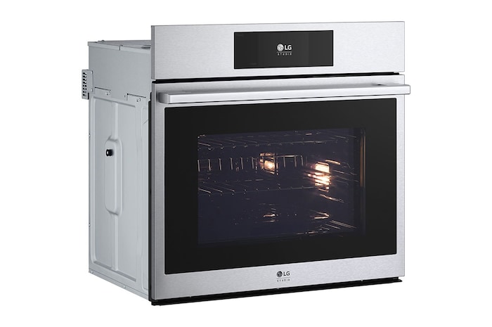 LG STUDIO 4.7 cu ft. Single Wall Oven | True Convection, Steam Sous-Vide, Air Fry, InstaView®, SelfClean, EasyClean® & Smart, Stainless, WSES4728F