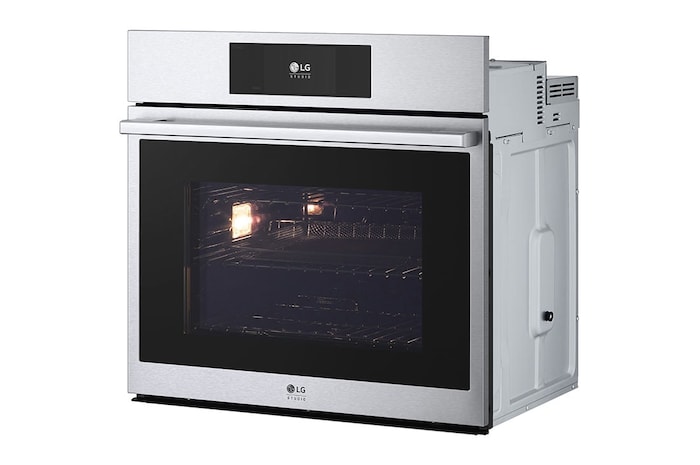 LG STUDIO 4.7 cu ft. Single Wall Oven | True Convection, Steam Sous-Vide, Air Fry, InstaView®, SelfClean, EasyClean® & Smart, Stainless, WSES4728F