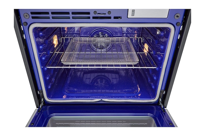 LG STUDIO 4.7 cu ft. Single Wall Oven | True Convection, Steam Sous-Vide, Air Fry, InstaView®, SelfClean, EasyClean® & Smart, Stainless, WSES4728F