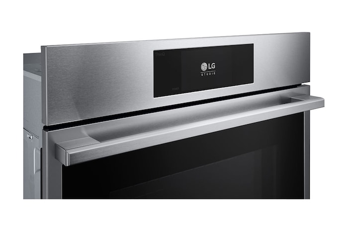 LG STUDIO 4.7 cu ft. Single Wall Oven | True Convection, Steam Sous-Vide, Air Fry, InstaView®, SelfClean, EasyClean® & Smart, Stainless, WSES4728F