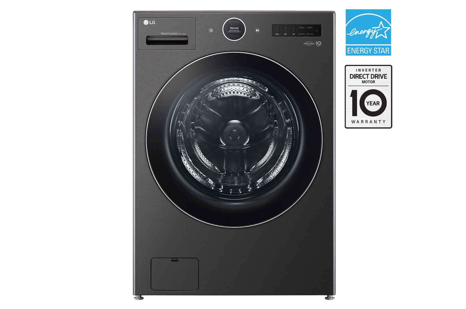 Front view of 5.7 cu.ft. WashCombo® with ezDispense®, TurboWash®, Heat Pump Dry WM6998HBA