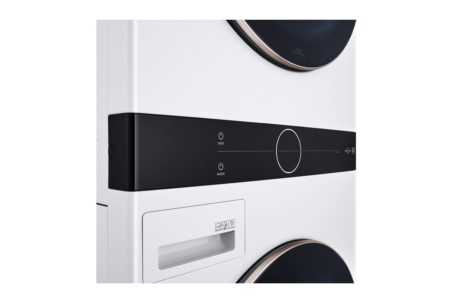LG Single Unit Front Load LG WashTower<sup>®</sup> with Centre Control™ 5.2 cu. ft. Washer and 7.4 cu. ft. Electric Dryer, WKE100HWA