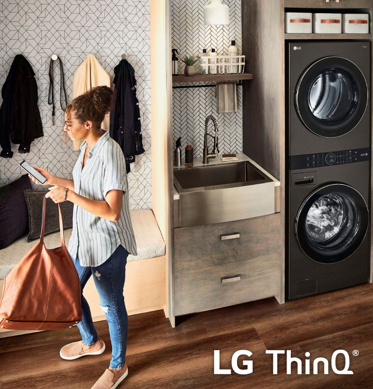 Lg thinq stackable washer and dryer sale