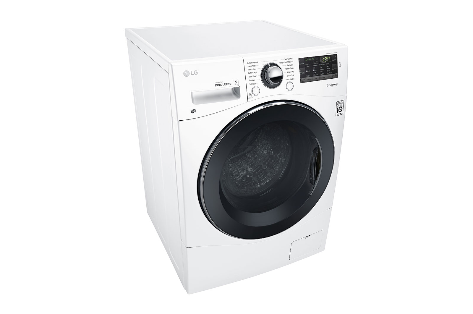 LG 24 inch, 2.6 cu.ft. All-in-One Front Load Washer / Dryer Combo with 6Motion™ Technology, WM3488HW