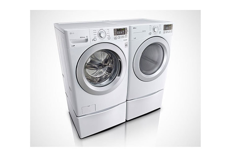 LG 6.3 Total Capacity LG TWINWash™ Bundle with LG SideKick™, WM3270CW_WD100CW_DLE3170W_WDP4W