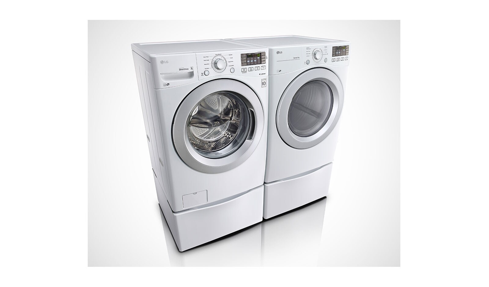 LG 6.3 Total Capacity LG TWINWash™ Bundle with LG SideKick™, WM3270CW_WD100CW_DLE3170W_WDP4W