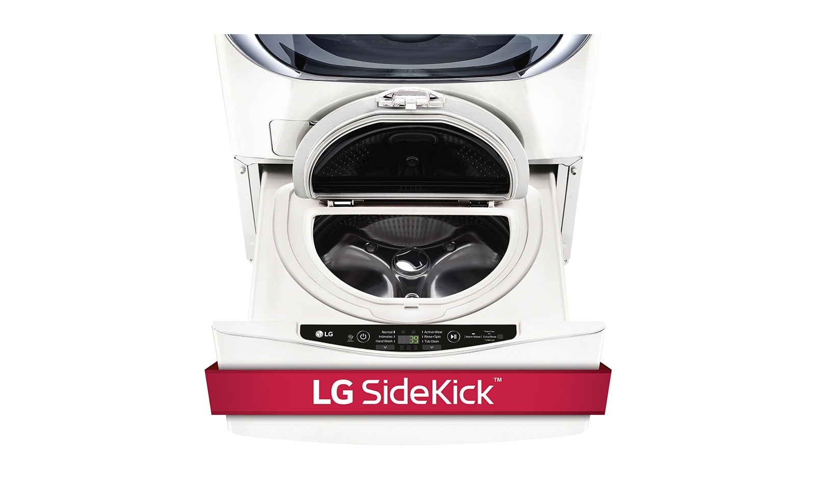 LG 6.3 Total Capacity LG TWINWash™ Bundle with LG SideKick™, WM3270CW_WD100CW_DLE3170W_WDP4W