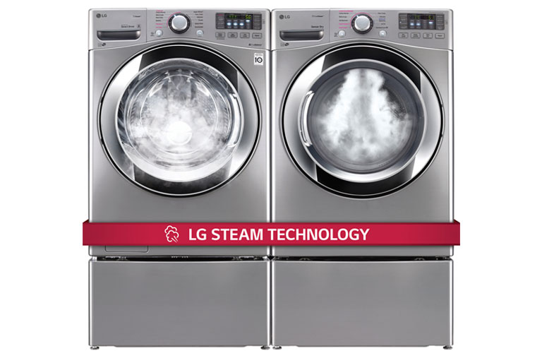 LG 6.3 Total Capacity LG TWINWash™ Bundle with LG SideKick™ and Electric Dryer, WM3670HVA_WD100CV_DLEX3370V_WDP4V