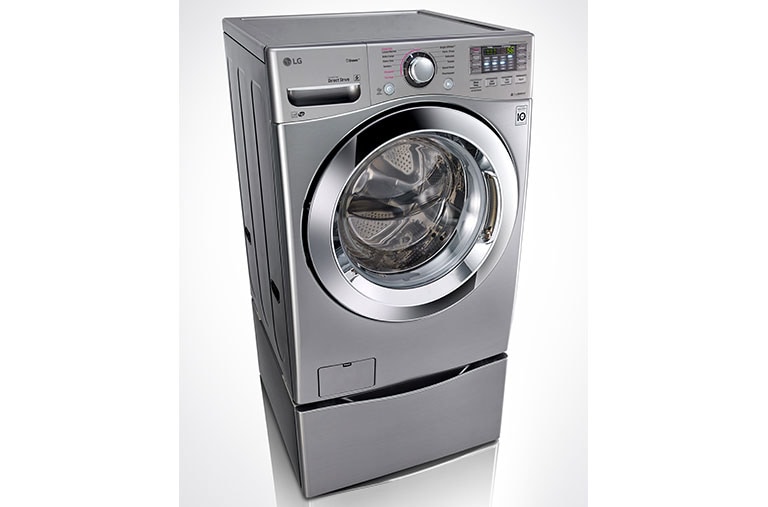 LG 6.3 Total Capacity LG TWINWash™ Bundle with LG SideKick™ and Electric Dryer, WM3670HVA_WD100CV_DLEX3370V_WDP4V