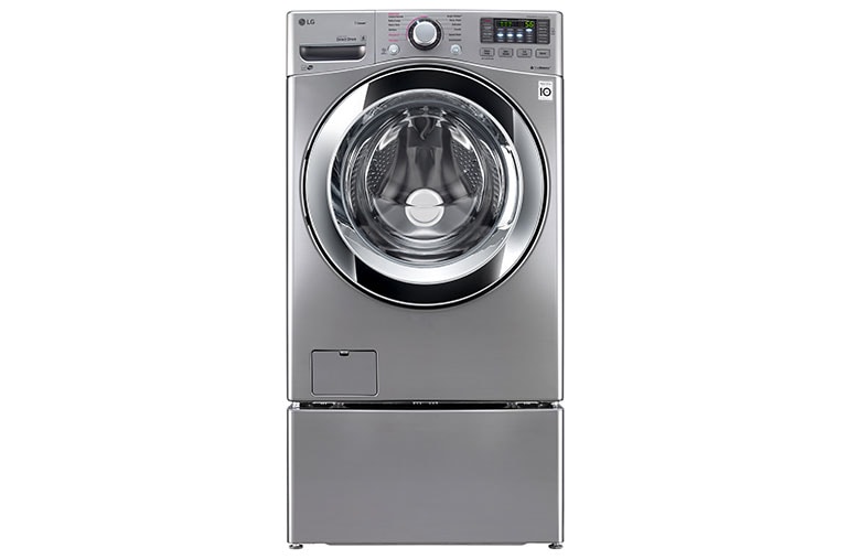 LG 6.3 Total Capacity LG TWINWash™ Bundle with LG SideKick™ and Electric Dryer, WM3670HVA_WD100CV_DLEX3370V_WDP4V
