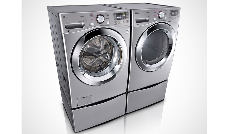 LG 6.3 Total Capacity LG TWINWash™ Bundle with LG SideKick™ and Electric Dryer, WM3670HVA_WD100CV_DLEX3370V_WDP4V