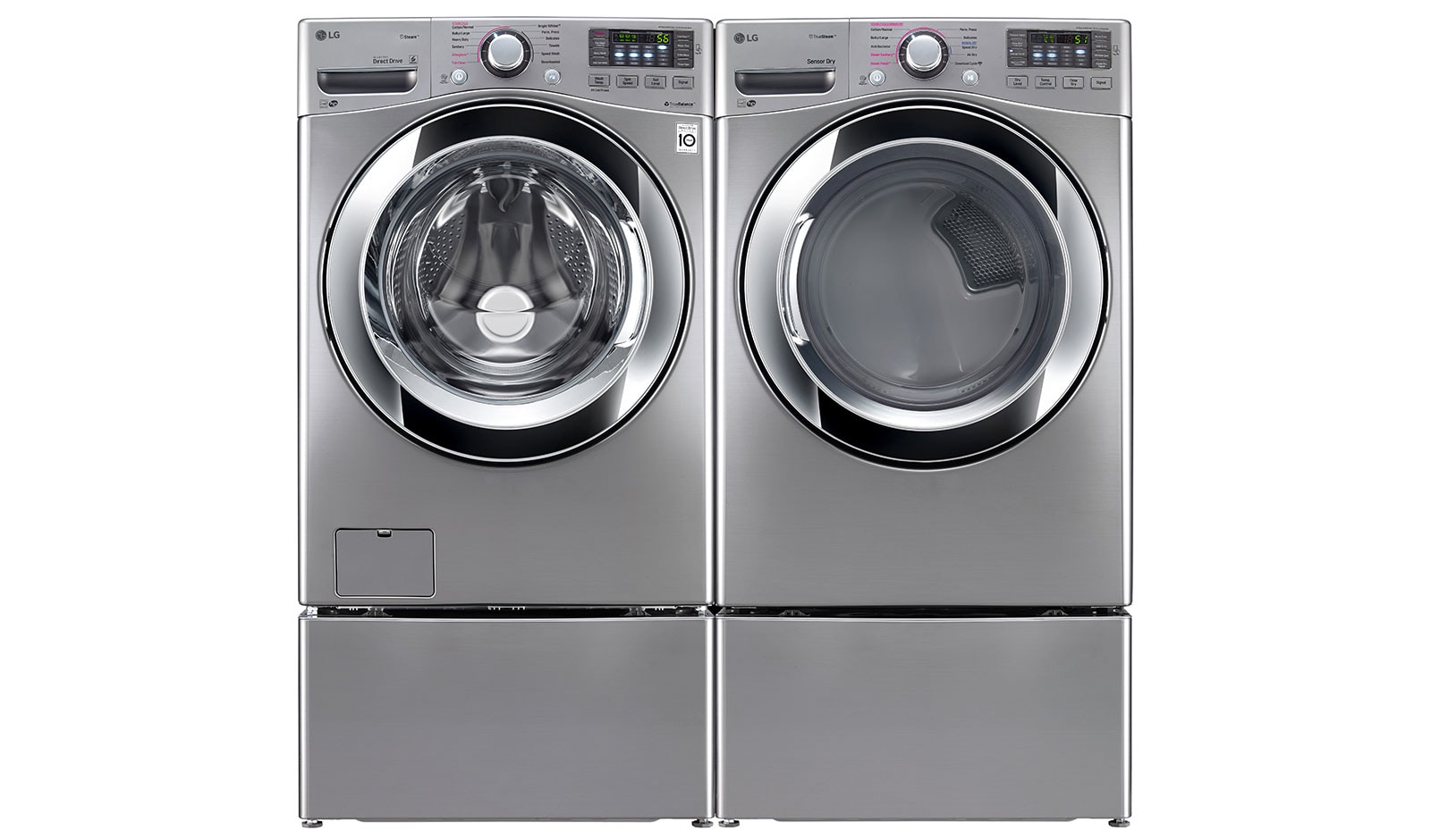 LG 6.3 Total Capacity LG TWINWash™ Bundle with LG SideKick™ and Electric Dryer, WM3670HVA_WD100CV_DLEX3370V_WDP4V