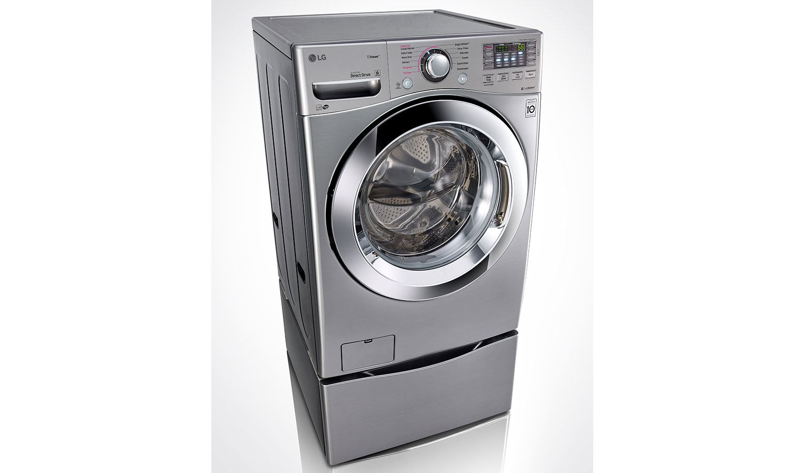 LG 6.3 Total Capacity LG TWINWash™ Bundle with LG SideKick™ and Electric Dryer, WM3670HVA_WD100CV_DLEX3370V_WDP4V