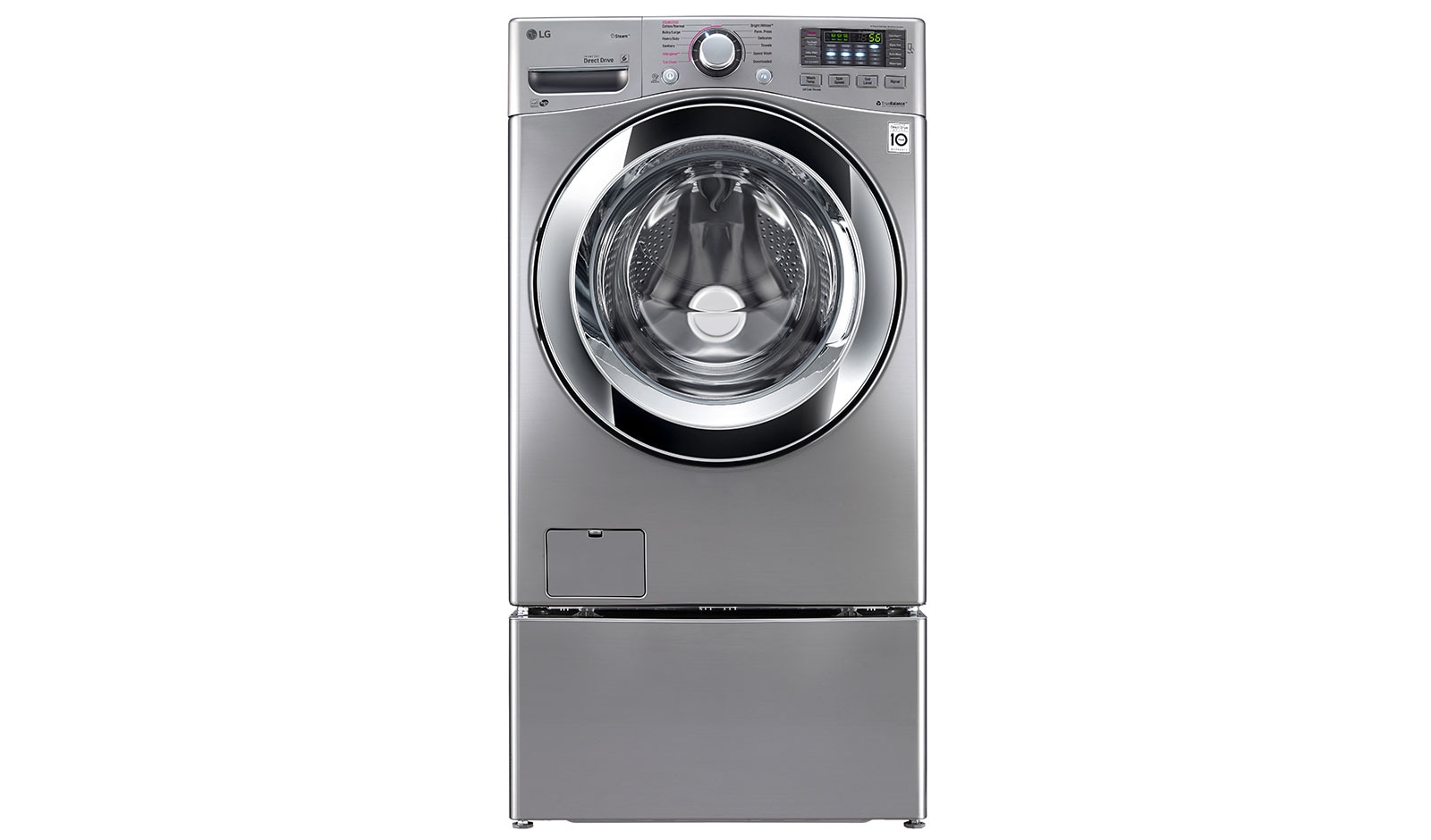 LG 6.3 Total Capacity LG TWINWash™ Bundle with LG SideKick™ and Electric Dryer, WM3670HVA_WD100CV_DLEX3370V_WDP4V