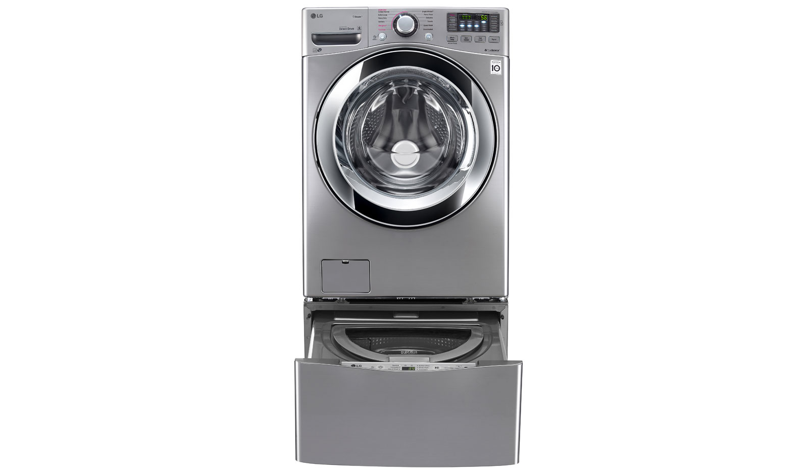 LG 6.3 Total Capacity LG TWINWash™ Bundle with LG SideKick™ and Electric Dryer, WM3670HVA_WD100CV_DLEX3370V_WDP4V