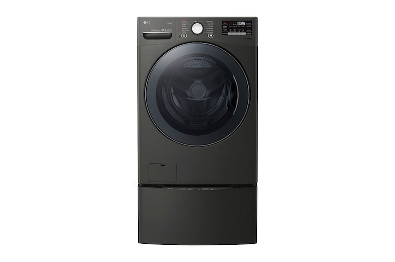 LG 6.3 Total Capacity LG TWINWash™ Bundle with LG Pedestal and Electric Dryer, WM3800HBA_WD100CB_DLEX3900B_WDP4B
