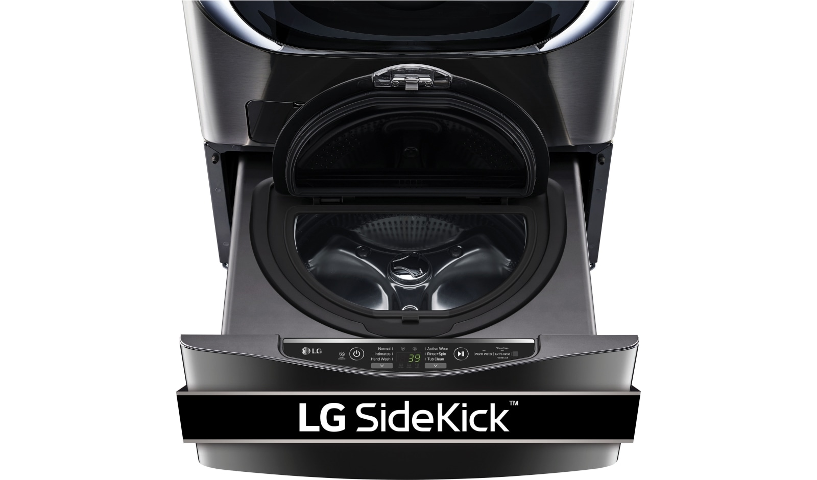 LG 6.3 Total Capacity LG TWINWash™ Bundle with LG Pedestal Washer and Electric Dryer, WM4370HKA_DLEX4370K_WD100CK_WDP4K