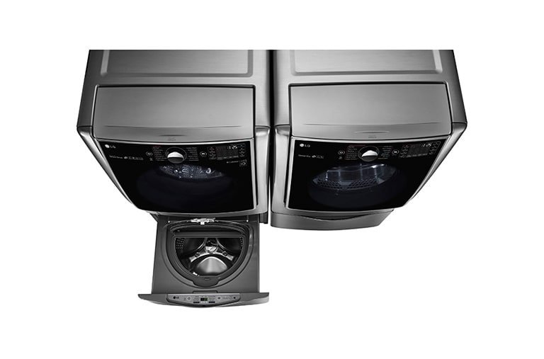 LG 7.1 Total Capacity LG TWINWash™ Bundle with LG Pedestal and Gas Dryer, WM9000HVA_WD200CV_DLGX9001V_WDP5V