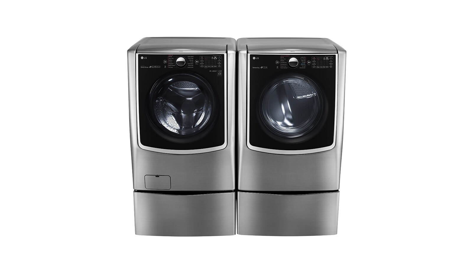 LG 7.1 Total Capacity LG TWINWash™ Bundle with LG Pedestal and Gas Dryer, WM9000HVA_WD200CV_DLGX9001V_WDP5V