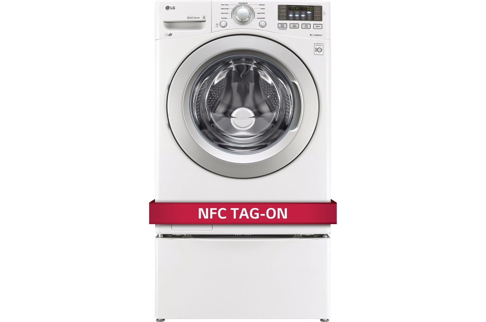 LG 6.3 Total Capacity LG TWINWash™ Bundle with LG SideKick™ and Electric Dryer, WM3270CW_WD100CW