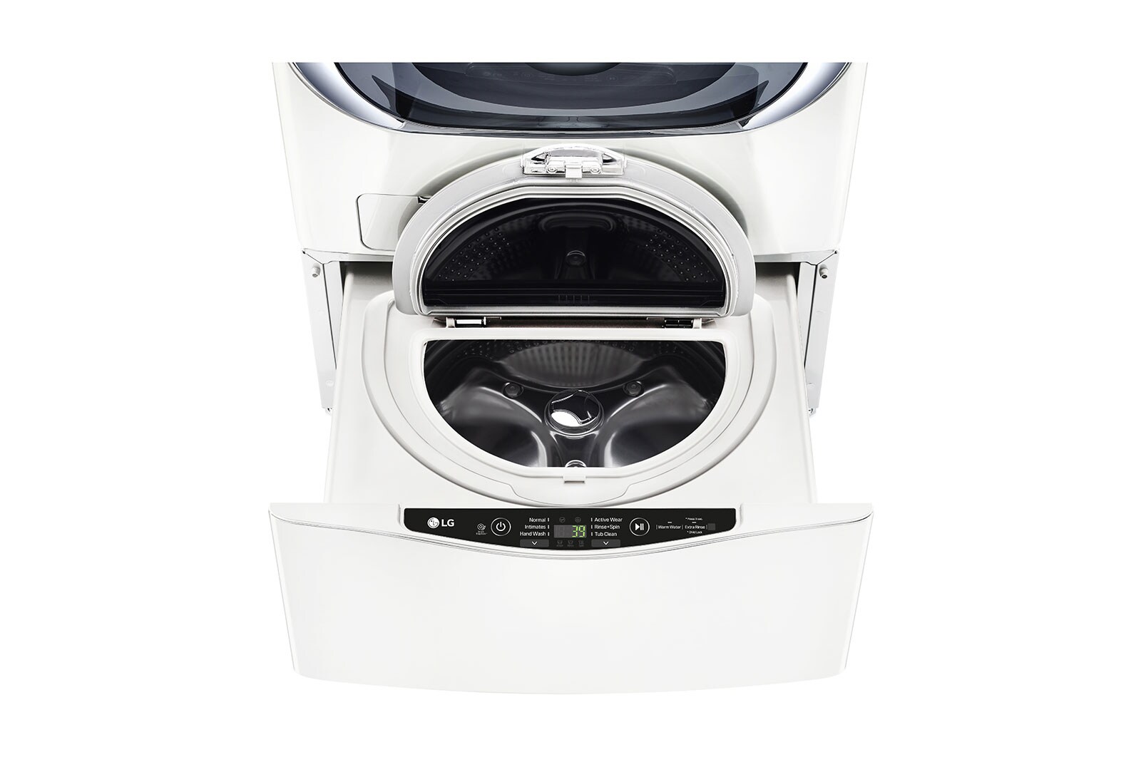 LG 6.3 Total Capacity LG TWINWash™ Bundle with LG Pedestal and Electric Dryer, WM3500CW_WD100CW