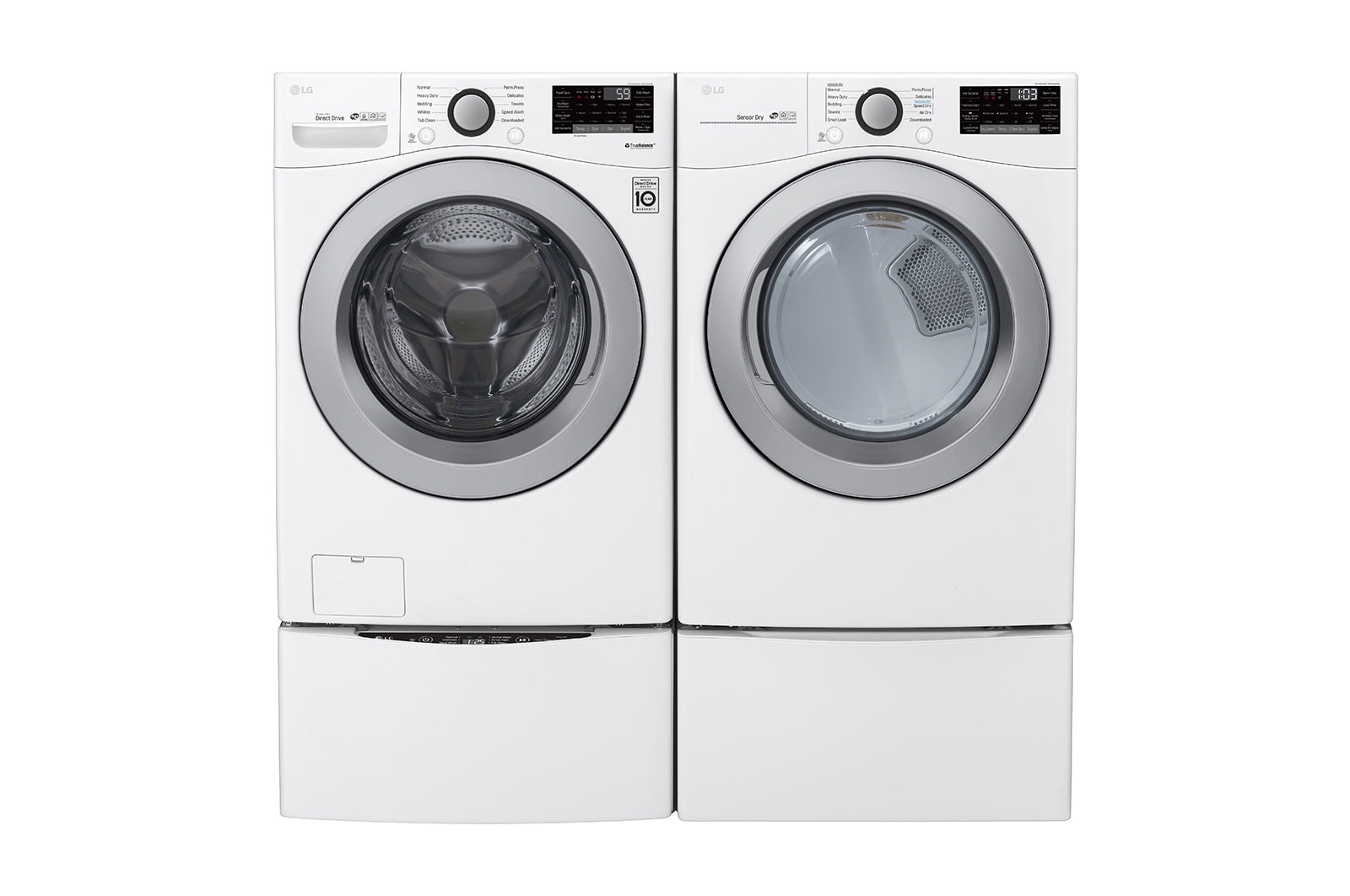 LG 6.3 Total Capacity LG TWINWash™ Bundle with LG Pedestal and Electric Dryer, WM3500CW_WD100CW