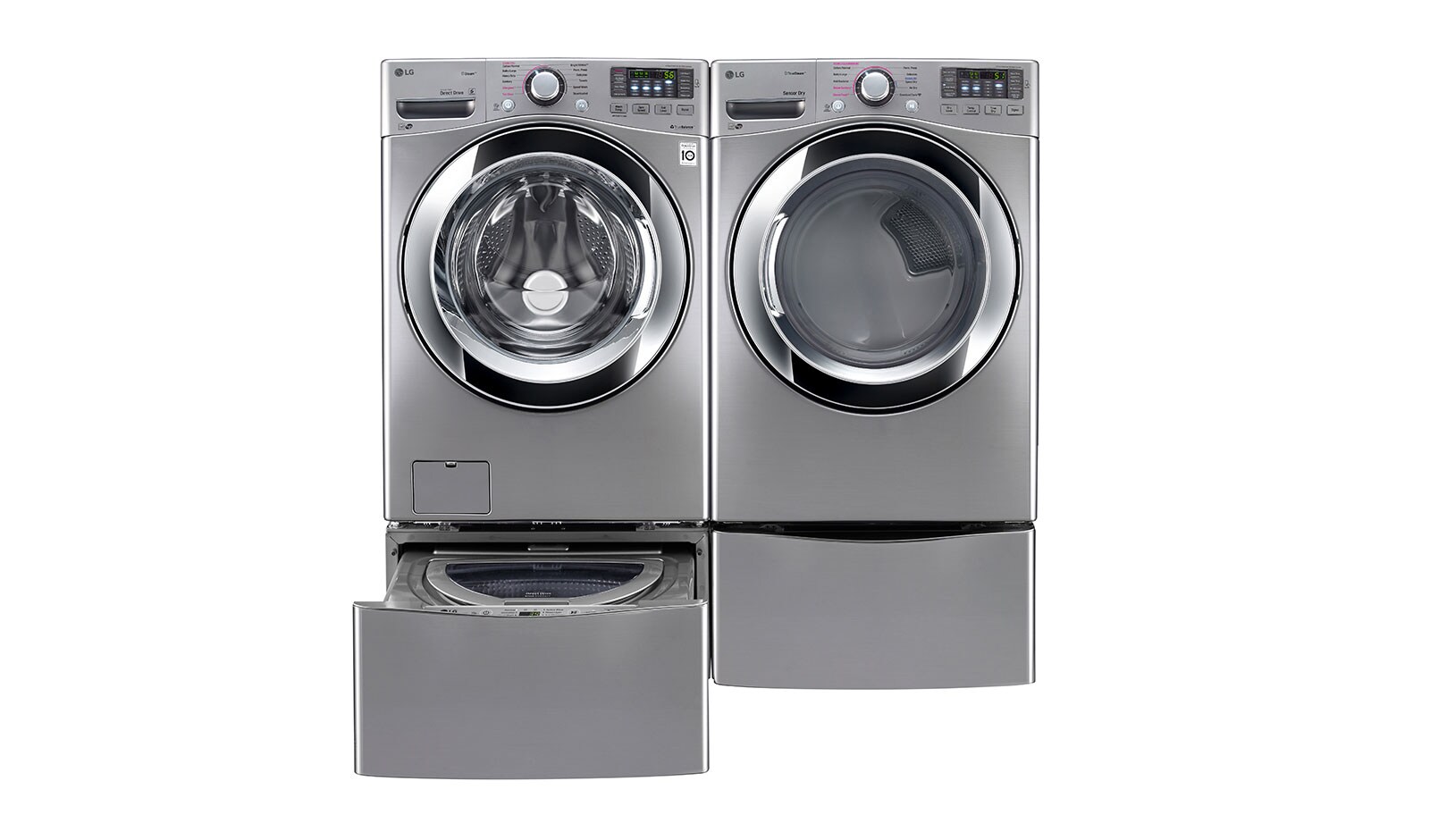 LG 6.3 Total Capacity LG TWINWash™ Bundle with LG SideKick™, WM3670HVA_WD100CV